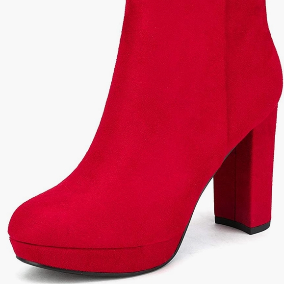 NWOT DREAM PAIRS WOMAN HIGH HEELS STOMP BOOTS SIZE 10 - Picture 2 of 5